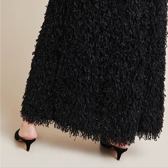 New Anthropologie Sunday In Brooklyn Chantal Feathered Maxi Skirt M MSRP: $160 - Picture 2 of 11